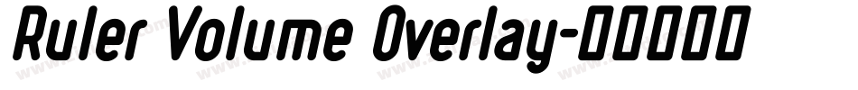Ruler Volume Overlay字体转换